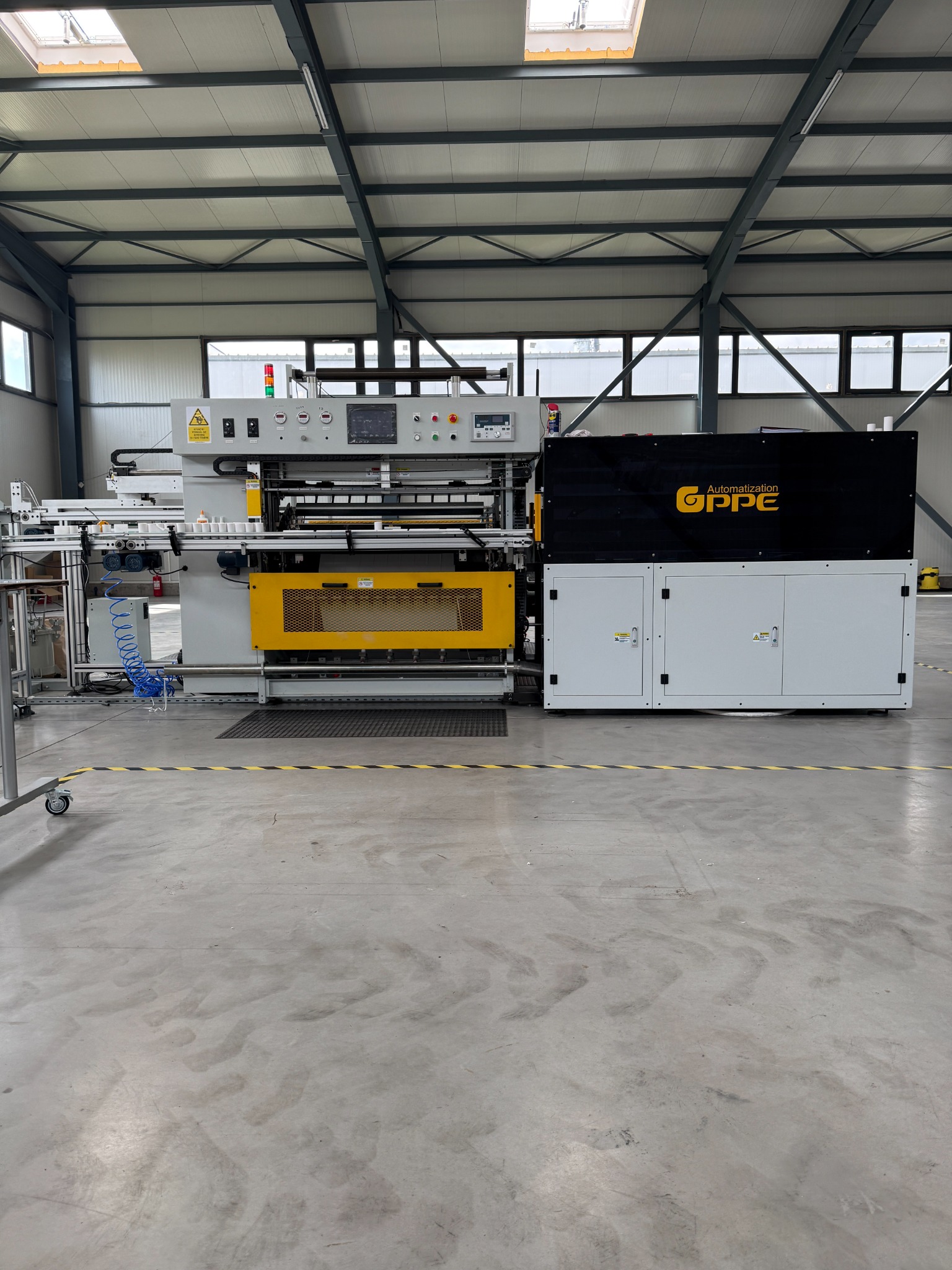 Front and side view of GPPE line